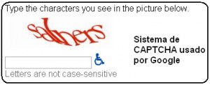 Sistema de CAPTCHA utilizado por Google