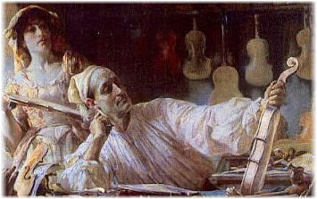 Imagen de cuadro representando a Antonio Stradivari